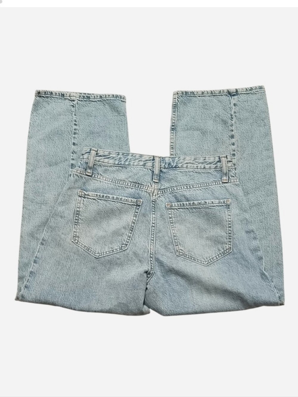NWT ZARA Collection Mid-Rise Relaxed Ankle Jeans Women's 8 Light Blue Washed NEW - Picture 3 of 10